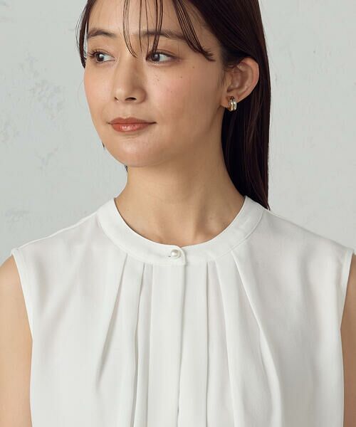 COMME CA ISM / コムサイズム シャツ・ブラウス | ノースリーブタックブラウス | 詳細9