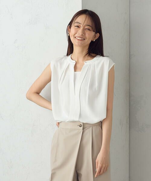 COMME CA ISM / コムサイズム シャツ・ブラウス | ノースリーブタックブラウス | 詳細5