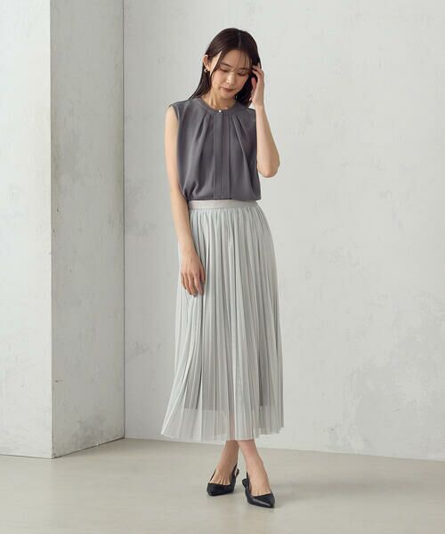 COMME CA ISM / コムサイズム シャツ・ブラウス | ノースリーブタックブラウス | 詳細15