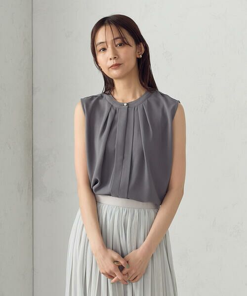 COMME CA ISM / コムサイズム シャツ・ブラウス | ノースリーブタックブラウス | 詳細16