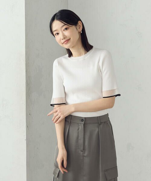 COMME CA ISM / コムサイズム ニット・セーター | 袖口シアーリブニット | 詳細3