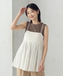 COMME CA ISM / コムサイズム シャツ・ブラウス | インドコットン　キャミビスチェブラウス