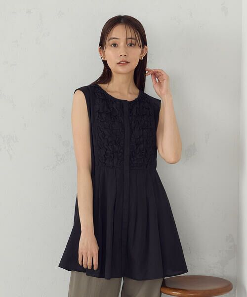 COMME CA ISM / コムサイズム シャツ・ブラウス | インドコットン スモッキング ノースリーブブラウス | 詳細19