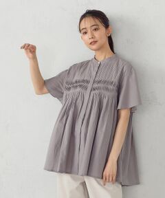 COMME CA ISM / コムサイズム シャツ・ブラウス | インドコットン　ピンタックブラウス