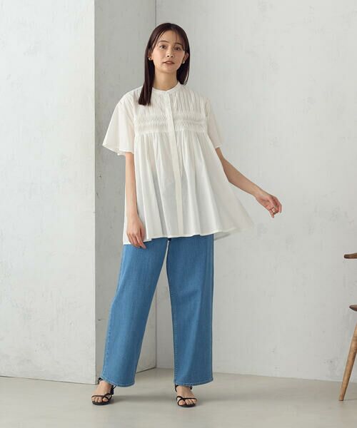 COMME CA ISM / コムサイズム シャツ・ブラウス | インドコットン ピンタックブラウス | 詳細1