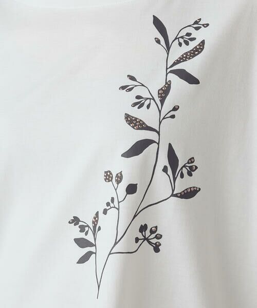 COMME CA ISM / コムサイズム Tシャツ | 水彩タッチインクジェット箔スタッズ付きＴシャツ | 詳細9