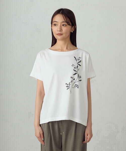 COMME CA ISM / コムサイズム Tシャツ | 水彩タッチインクジェット箔スタッズ付きＴシャツ | 詳細3