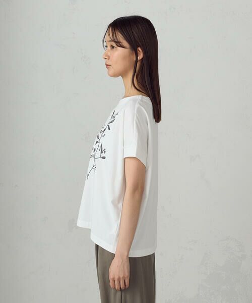 COMME CA ISM / コムサイズム Tシャツ | 水彩タッチインクジェット箔スタッズ付きＴシャツ | 詳細4