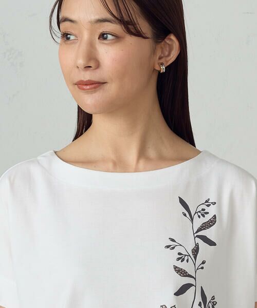 COMME CA ISM / コムサイズム Tシャツ | 水彩タッチインクジェット箔スタッズ付きＴシャツ | 詳細6