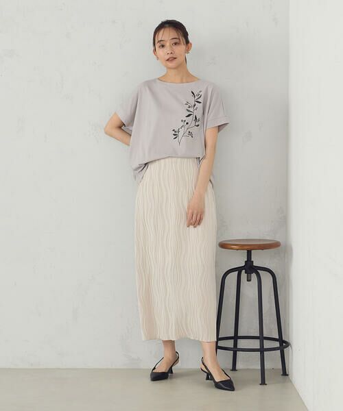 COMME CA ISM / コムサイズム Tシャツ | 水彩タッチインクジェット箔スタッズ付きＴシャツ | 詳細10