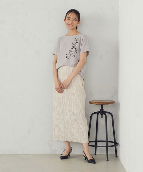 COMME CA ISM / コムサイズム Tシャツ | 水彩タッチインクジェット箔スタッズ付きＴシャツ | 詳細11