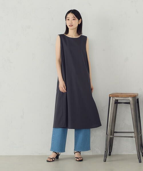 COMME CA ISM / コムサイズム ロング・マキシ丈ワンピース | デイリーリラックス ノースリーブワンピース ナチュラル | 詳細18