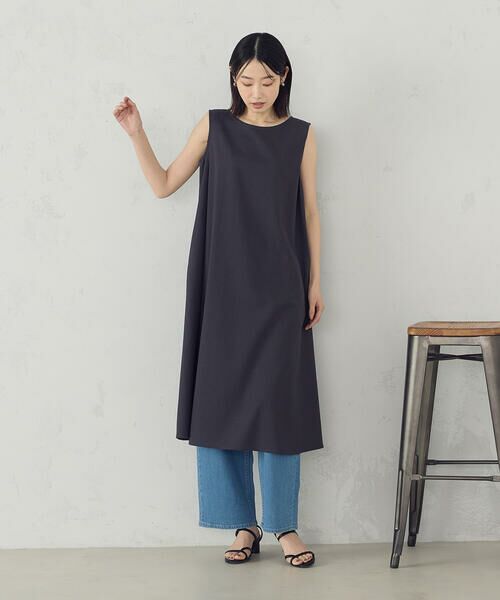 COMME CA ISM / コムサイズム ロング・マキシ丈ワンピース | デイリーリラックス ノースリーブワンピース ナチュラル | 詳細19