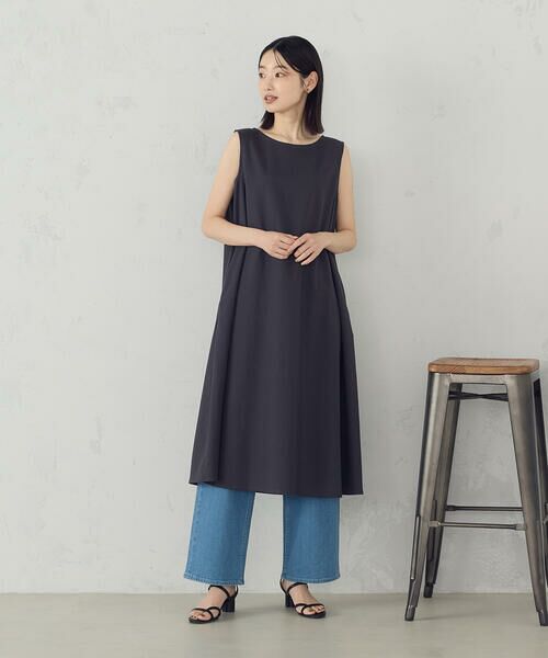 COMME CA ISM / コムサイズム ロング・マキシ丈ワンピース | デイリーリラックス ノースリーブワンピース ナチュラル | 詳細20