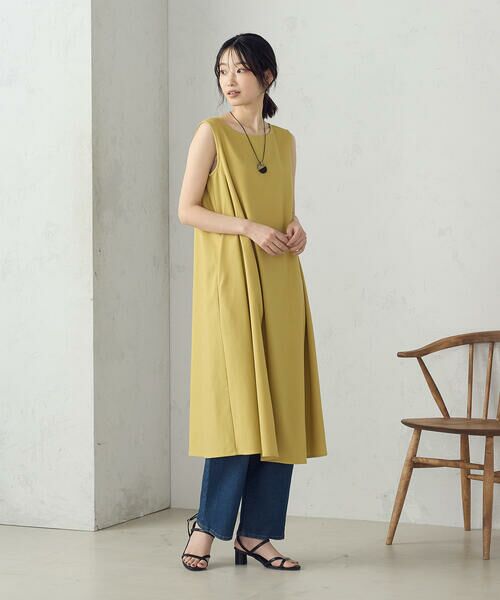 COMME CA ISM / コムサイズム ロング・マキシ丈ワンピース | デイリーリラックス ノースリーブワンピース ナチュラル | 詳細28