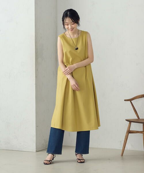 COMME CA ISM / コムサイズム ロング・マキシ丈ワンピース | デイリーリラックス ノースリーブワンピース ナチュラル | 詳細30