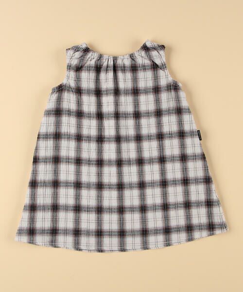 COMME CA ISM/コムサイズム ワッシャーチェック 2WAYワンピース(ベビーサイズ) アイボリー系 80〜90cm COMME CA ISM/コムサイズム ワッシャーチェック 2WAYワンピース(ベビーサイズ) アイボリー系 80〜90cm