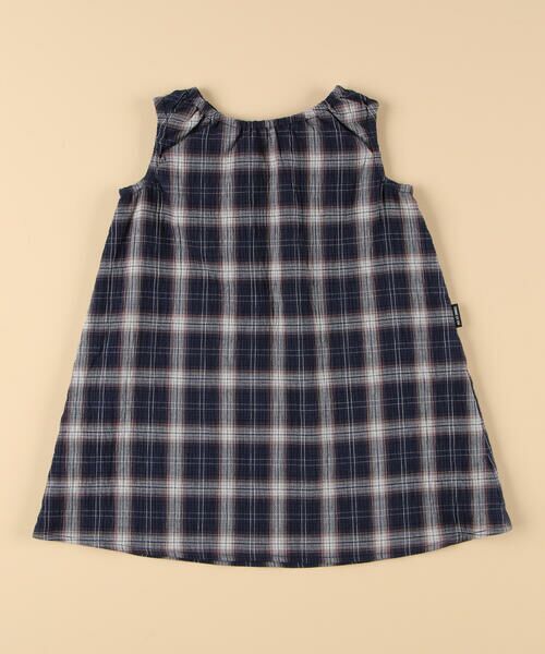 COMME CA ISM/コムサイズム ワッシャーチェック 2WAYワンピース(ベビーサイズ) ネイビー系 80〜90cm COMME CA ISM/コムサイズム ワッシャーチェック 2WAYワンピース(ベビーサイズ) ネイビー系 80〜90cm