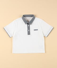 COMME CA ISM / コムサイズム ベビー・キッズグッズ | ギンガムチェック使い 半袖ポロシャツ(ベビーサイズ)