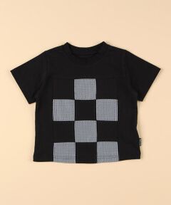 COMME CA ISM / コムサイズム ベビー・キッズグッズ | ギンガムチェック使い パッチワーク半袖Tシャツ(ベビーサイズ)