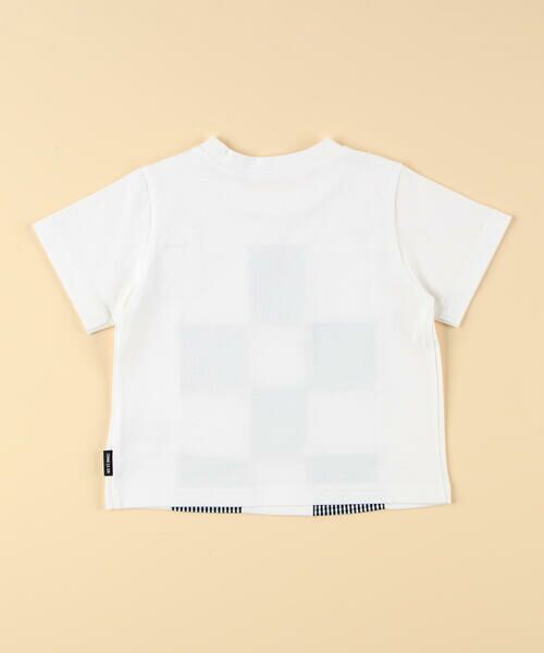 COMME CA ISM / コムサイズム ベビー・キッズグッズ | ギンガムチェック使い パッチワーク半袖Tシャツ(ベビーサイズ) | 詳細1