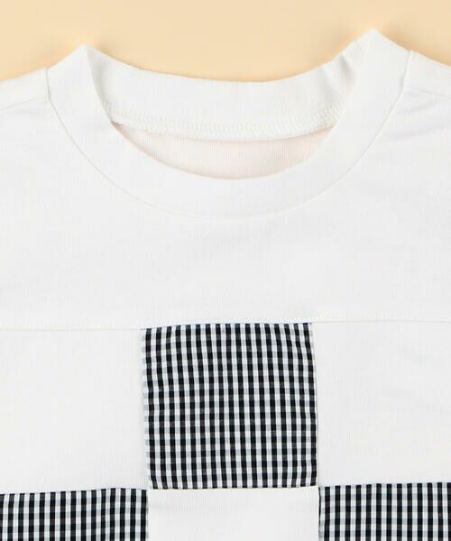 COMME CA ISM / コムサイズム ベビー・キッズグッズ | ギンガムチェック使い パッチワーク半袖Tシャツ(ベビーサイズ) | 詳細2