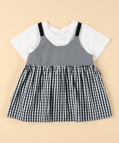 COMME CA ISM / コムサイズム ベビー・キッズグッズ | ギンガムチェック キャミソール＆Tシャツセット(ベビーサイズ)