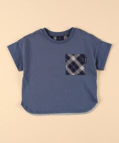 COMME CA ISM / コムサイズム ベビー・キッズグッズ | ワッシャーチェック使い 半袖Tシャツ(ベビーサイズ)