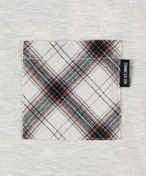 COMME CA ISM / コムサイズム ベビー・キッズグッズ | ワッシャーチェック使い 半袖Tシャツ(ベビーサイズ) | 詳細2