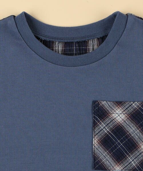 COMME CA ISM / コムサイズム ベビー・キッズグッズ | ワッシャーチェック使い 半袖Tシャツ(ベビーサイズ) | 詳細4