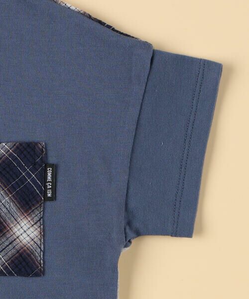 COMME CA ISM / コムサイズム ベビー・キッズグッズ | ワッシャーチェック使い 半袖Tシャツ(ベビーサイズ) | 詳細5