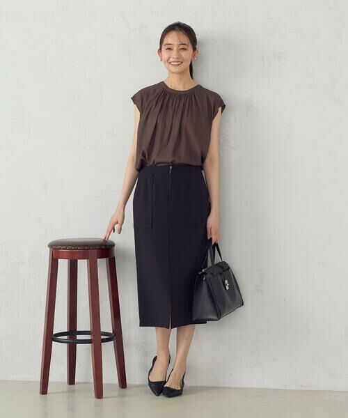 COMME CA ISM / コムサイズム ミニ・ひざ丈スカート | ポリエステルドライツイル　タイトスカート | 詳細2