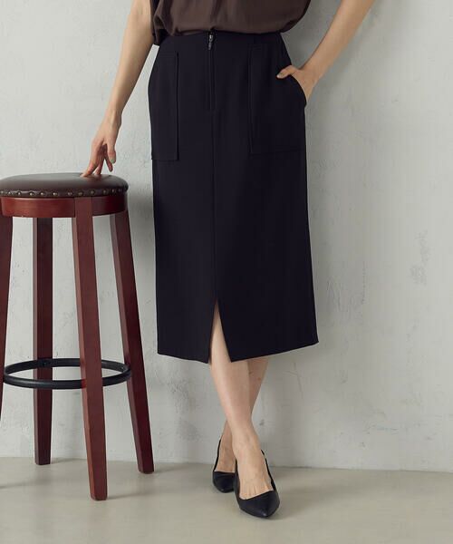 COMME CA ISM / コムサイズム ミニ・ひざ丈スカート | ポリエステルドライツイル　タイトスカート | 詳細3