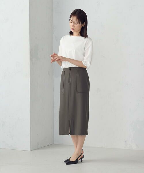 COMME CA ISM / コムサイズム ミニ・ひざ丈スカート | ポリエステルドライツイル　タイトスカート | 詳細14