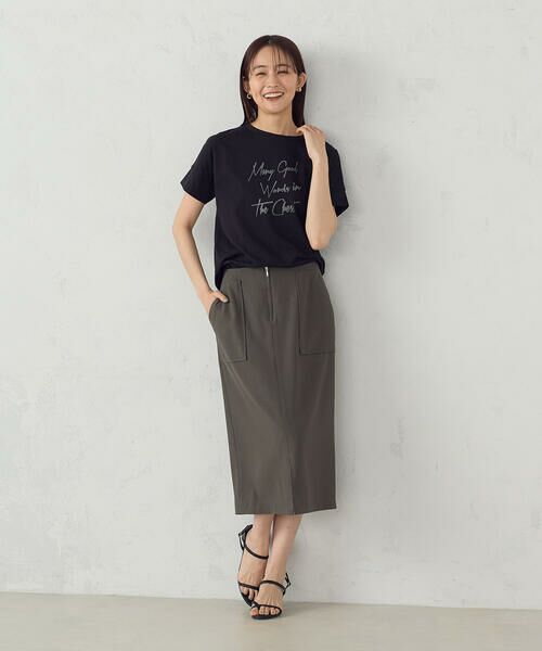 COMME CA ISM / コムサイズム ミニ・ひざ丈スカート | ポリエステルドライツイル　タイトスカート | 詳細17