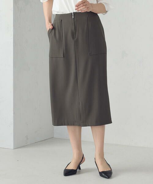 COMME CA ISM / コムサイズム ミニ・ひざ丈スカート | ポリエステルドライツイル　タイトスカート | 詳細16