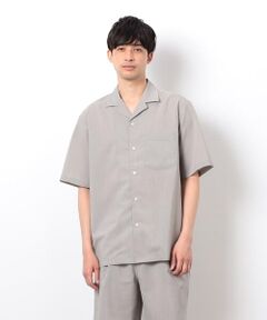 COMME CA ISM / コムサイズム シャツ・ブラウス | 【セットアップ対応】リネンライク ポリエステル オープンカラーシャツ