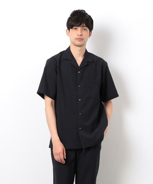 COMME CA ISM / コムサイズム シャツ・ブラウス | 【セットアップ対応】リネンライク ポリエステル オープンカラーシャツ | 詳細4