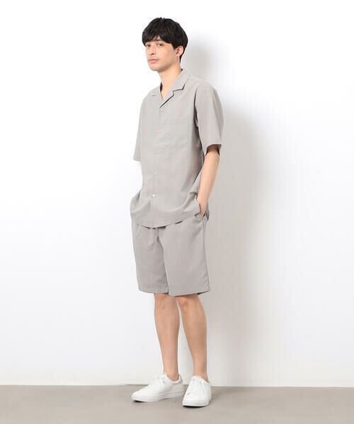 COMME CA ISM / コムサイズム ショート・ハーフ・半端丈パンツ | 【セットアップ対応】リネンライク ポリエステル ショートパンツ | 詳細6