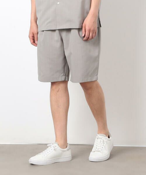 COMME CA ISM / コムサイズム ショート・ハーフ・半端丈パンツ | 【セットアップ対応】リネンライク ポリエステル ショートパンツ | 詳細7