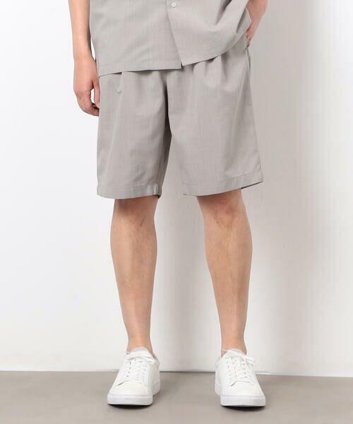 COMME CA ISM / コムサイズム ショート・ハーフ・半端丈パンツ | 【セットアップ対応】リネンライク ポリエステル ショートパンツ | 詳細8