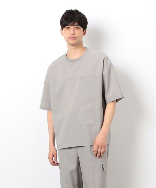 COMME CA ISM / コムサイズム Tシャツ | 【セットアップ対応】リネンライク ポリエステル 布帛Ｔシャツ | 詳細8