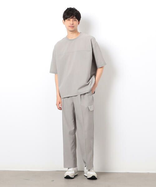 COMME CA ISM / コムサイズム Tシャツ | 【セットアップ対応】リネンライク ポリエステル 布帛Ｔシャツ | 詳細6