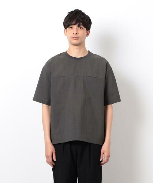 COMME CA ISM / コムサイズム Tシャツ | 【セットアップ対応】リネンライク ポリエステル 布帛Ｔシャツ | 詳細17