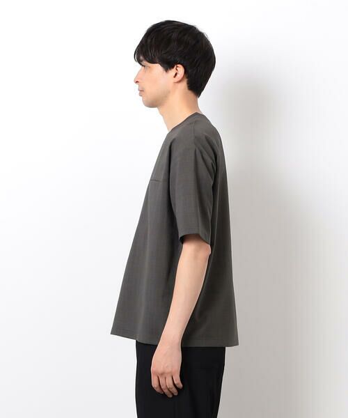 COMME CA ISM / コムサイズム Tシャツ | 【セットアップ対応】リネンライク ポリエステル 布帛Ｔシャツ | 詳細18