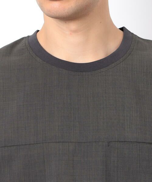 COMME CA ISM / コムサイズム Tシャツ | 【セットアップ対応】リネンライク ポリエステル 布帛Ｔシャツ | 詳細20