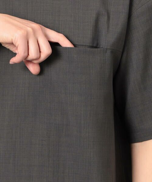 COMME CA ISM / コムサイズム Tシャツ | 【セットアップ対応】リネンライク ポリエステル 布帛Ｔシャツ | 詳細21