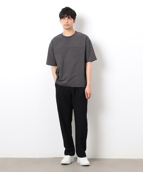 COMME CA ISM / コムサイズム Tシャツ | 【セットアップ対応】リネンライク ポリエステル 布帛Ｔシャツ | 詳細10