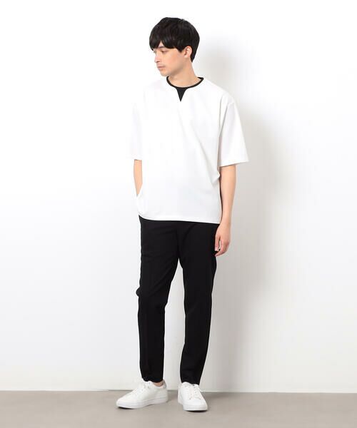 COMME CA ISM / コムサイズム Tシャツ | 半袖 フェイクレイヤード キーネックＴシャツ | 詳細2