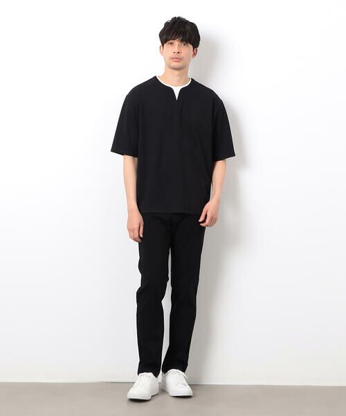 COMME CA ISM / コムサイズム Tシャツ | 半袖 フェイクレイヤード キーネックＴシャツ | 詳細14